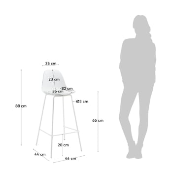 65 cm high Brighter stool - sizes