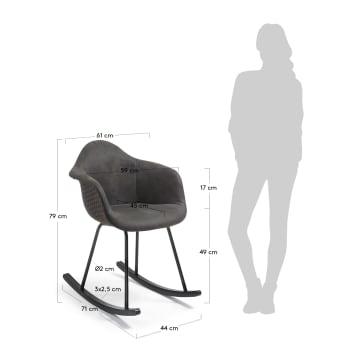 Kevya Rocking chair graphite - sizes