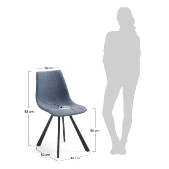 Alve chair dark blue - sizes