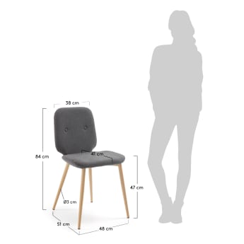 Meet chair grey - sizes
