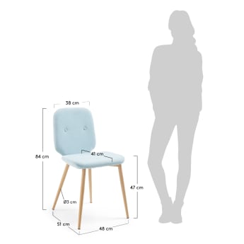 Cadeira Meet azul - tamanhos