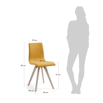 Ann chair mustard - sizes