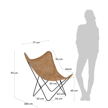 Beige Fly armchair - sizes