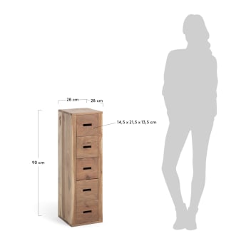 Yelina chest of drawers 90 cm - sizes