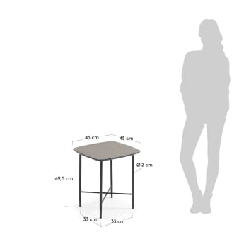 Tavolino Snug 45 x 45 cm - dimensioni