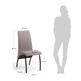 Zana chair light grey - sizes