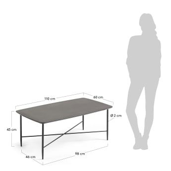 Tavolino de caffè Snug 110 x 60 cm - dimensioni