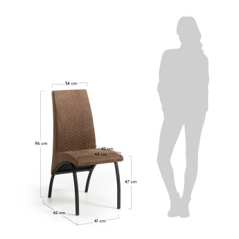 Zana chair dark brown - sizes
