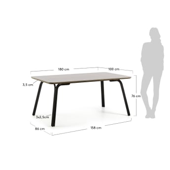 Newport table 180 x 100 cm - sizes
