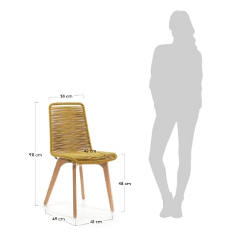 Καρέκλα Narava, μουσταρδί - μεγέθη