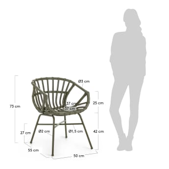 Green Kaly chair - sizes