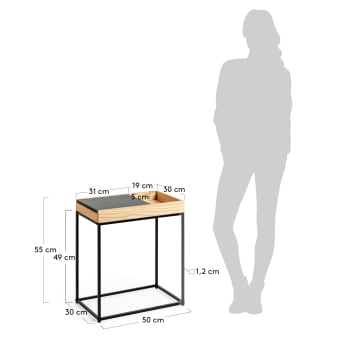 Table d'appoint Detail 50 x 30 cm - dimensions