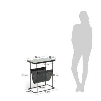 Stolik pomocniczy Vivienne 45 x 25 cm - rozmiary