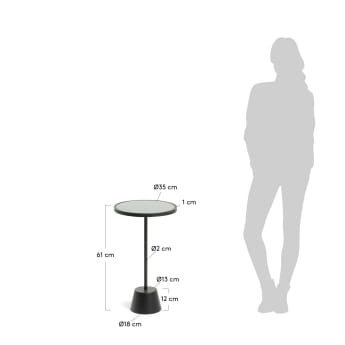 Table d'appoint Mortimer Ø 35 cm - dimensions