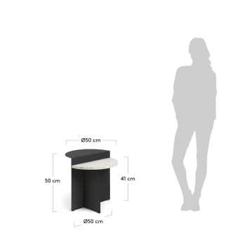 Stolik pomocniczy Chery Ø 50 cm - rozmiary