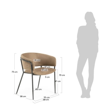 Brown Runnie armchair - sizes