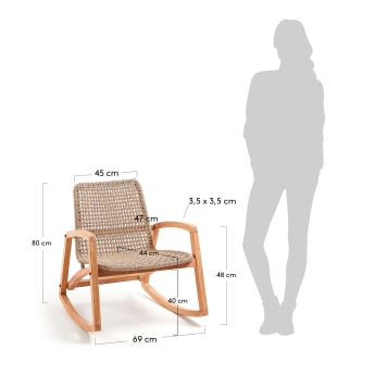 Κουνιστή καρέκλα Thana FSC 100% - μεγέθη