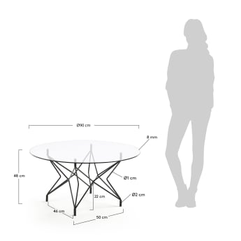 Tavolino da caffè Kovacs Ø 90 cm - dimensioni