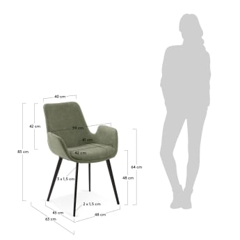Chair Hermann green - sizes