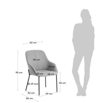 Cadeira Futura cinza clara - tamanhos