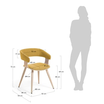 Mustard German chair - sizes