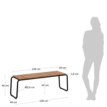 Yukari bench 136 cm FSC 100% - sizes