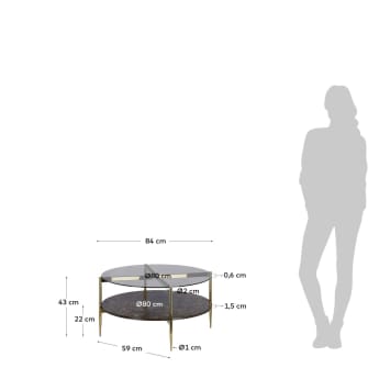 Table basse Kamilah Ø 84 cm - dimensions