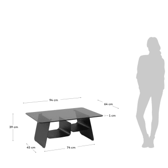 Tavolino Oseye 94 x 64 cm - dimensioni