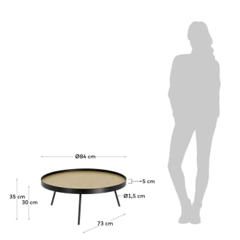Τραπέζι σαλονιού Nenet, Ø84εκ - μεγέθη