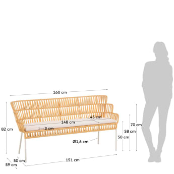 senfgelbe Robyn Sitzbank - Größen