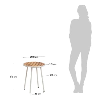 Tavolino Robyn Ø 40 cm - dimensioni