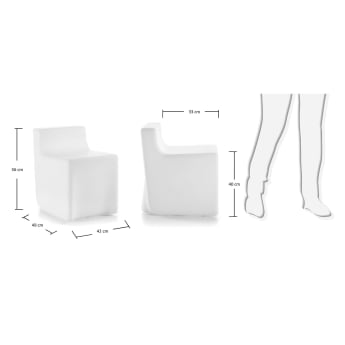 Melotte chair, white - sizes