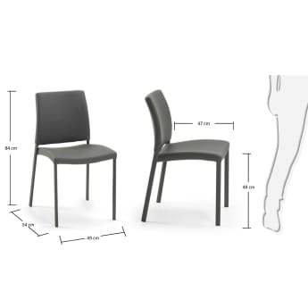 Lacerta chair, grey - sizes