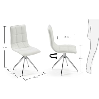 Draco chair, white - sizes