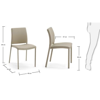 Lacerta chair, beige - sizes