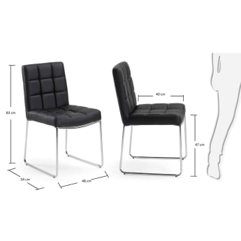 Lepus chair, black - sizes