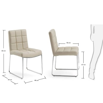 Lepus chair, beige - sizes