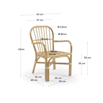 Marzieh rattan children’s chair - sizes