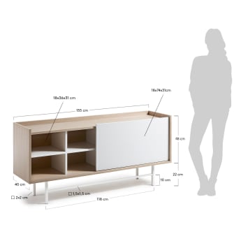 Shil sideboard 155 cm white - sizes
