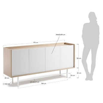 Shil sideboard 170 cm, white - sizes