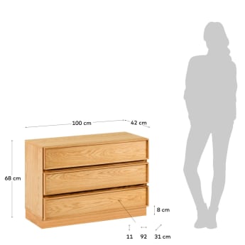Taiana chest of drawers 100 x 68 cm - sizes