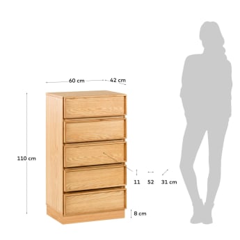 Taiana chest of drawers 60 x 110 cm - sizes