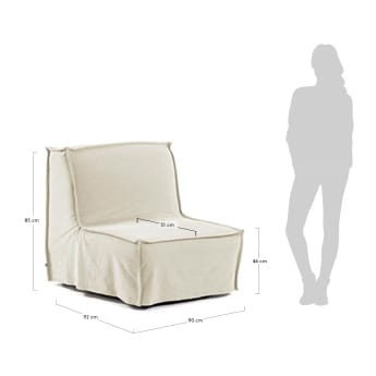 Lyanna sofa bed 90 cm white - sizes