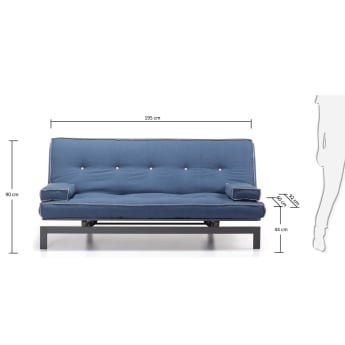 Joy sofa bed blue - sizes