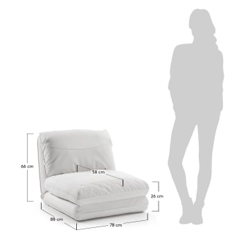 Chauffeuse Moss 78 x 88 (200) cm - dimensions