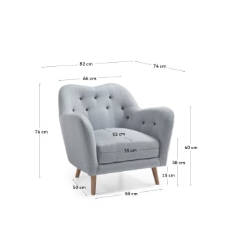 Minka armchair - sizes