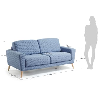 Narnia Sofa, lichtblauw - maten