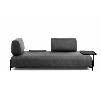 Compo 3 seater sofa in dark grey, 232 cm - sizes