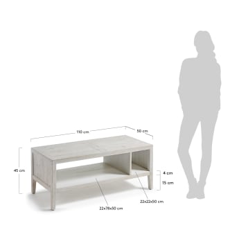 Table basse Words 110 x 50 cm - dimensions