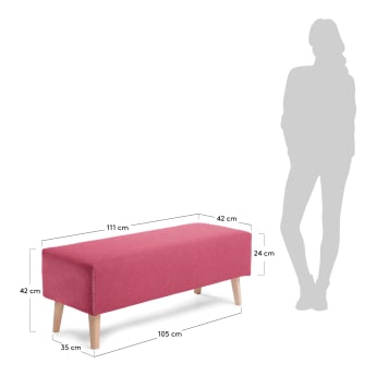 Burgundy bench cover Dyla - sizes